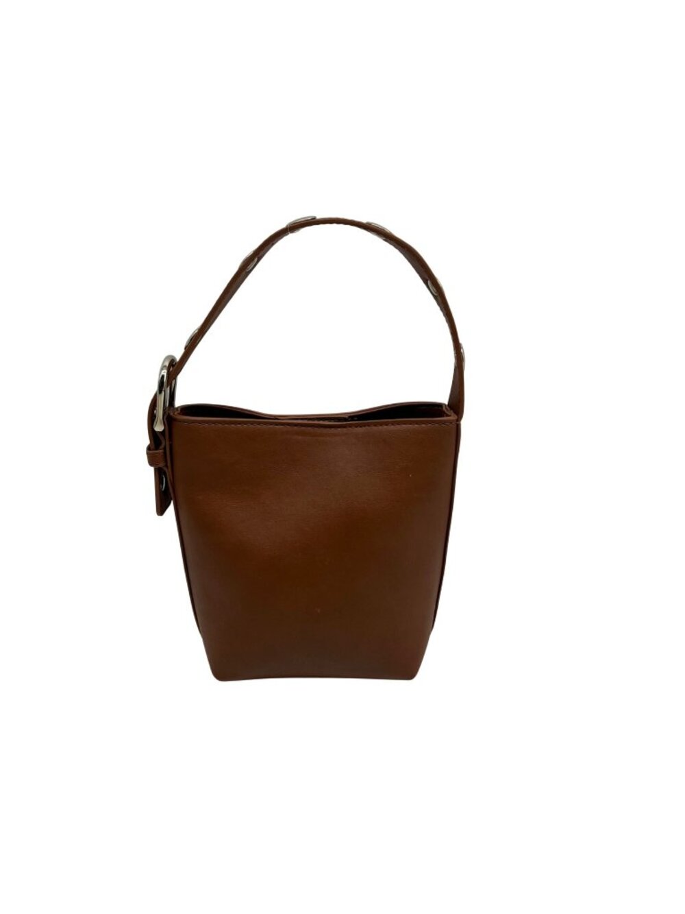 MMS Brands Brown Leather Bucket Bag
